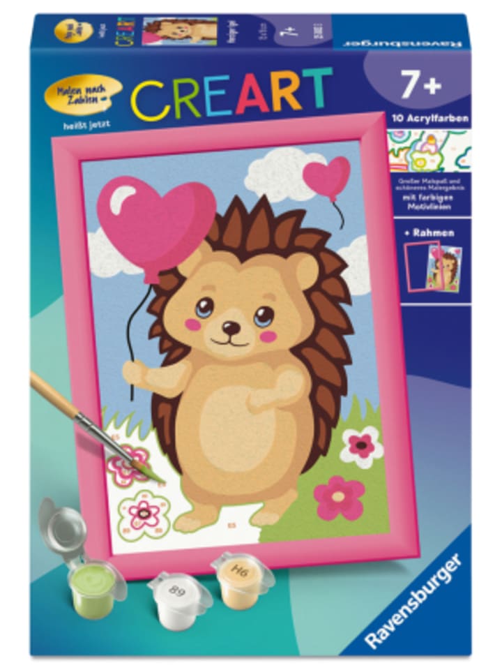 Nonbook - CreArt, Malen nach Zahlen Kinder - Herziger Igel