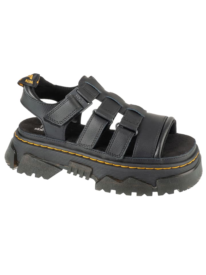 Dr. Mattison 3 Strap Sandals in Schwarz