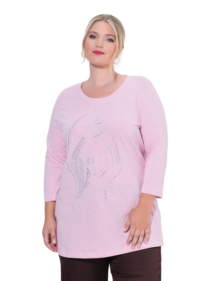 Langarmshirt in altrosa
