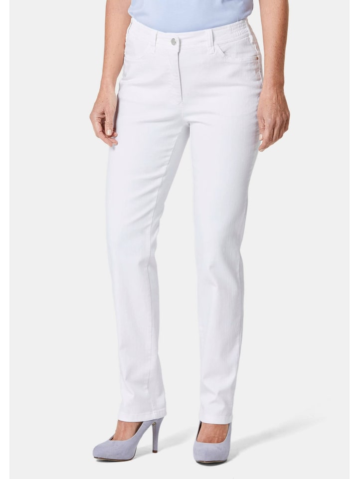 Denimhose mit Stretchkomfort in weiß