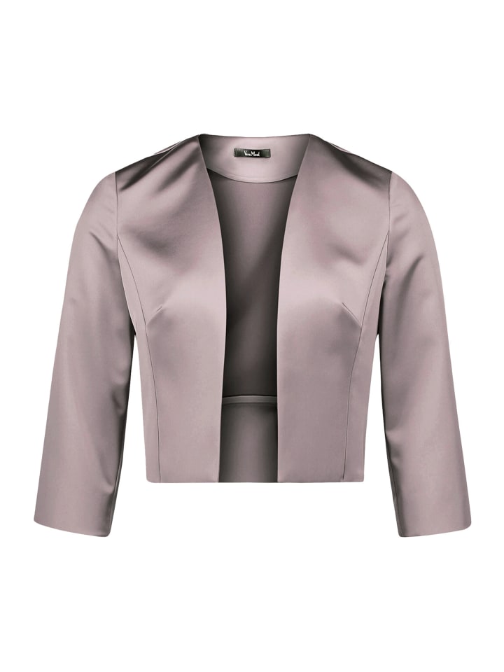 Bolero-Jacke mit Kellerfalten in Grau