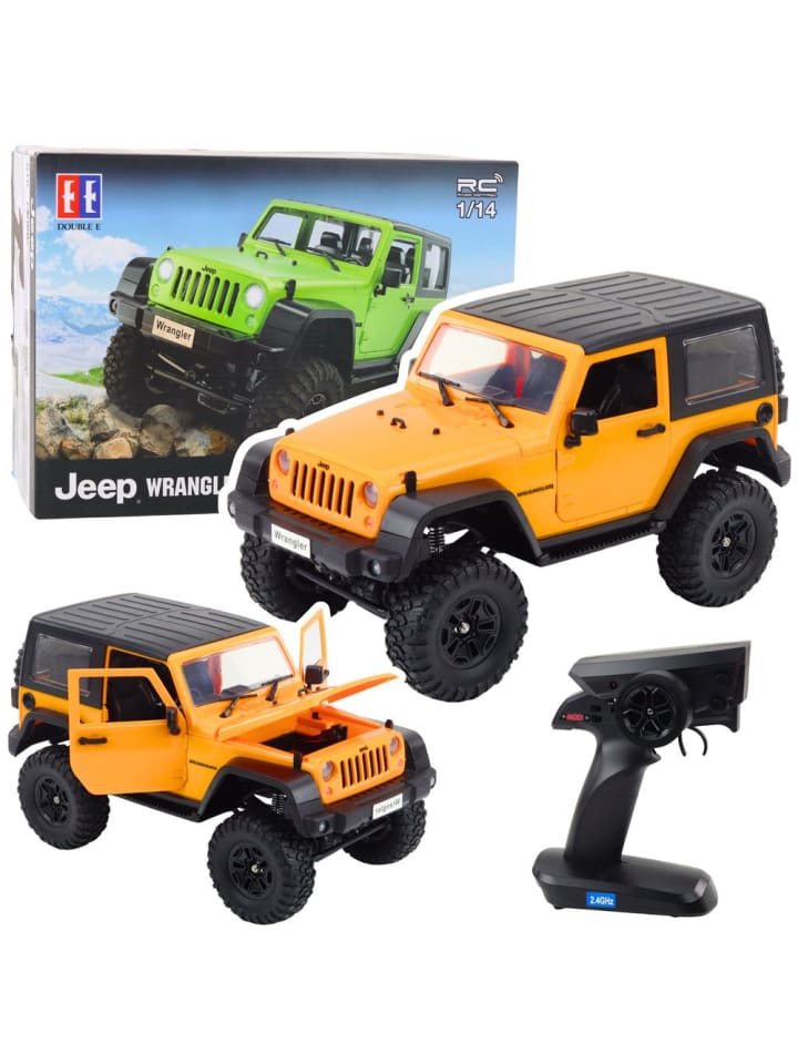 RC Jeep Wrangler Rock Crawler Orange 1:14 Ferngesteuertes Geländefahrzeug
