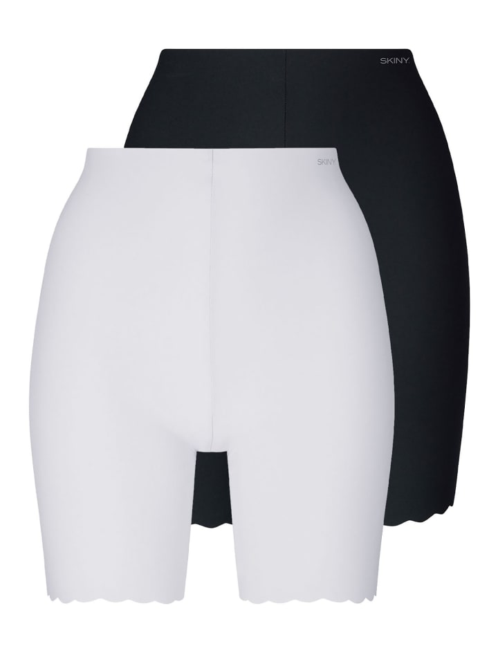 2er Pack lange Unterhose in white-black