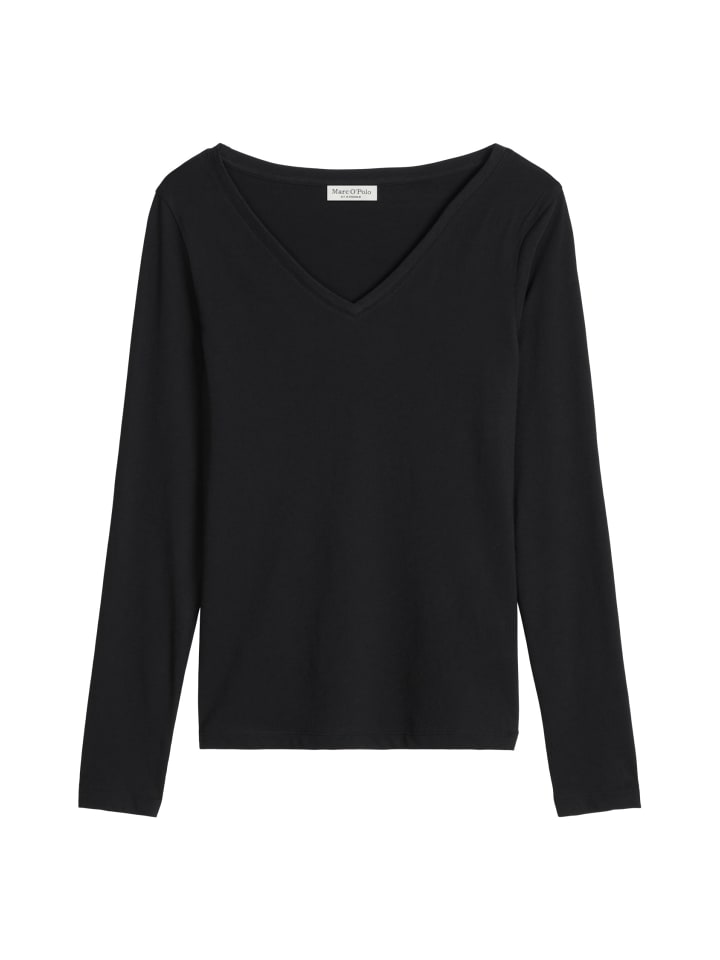 Longsleeve slim in Schwarz