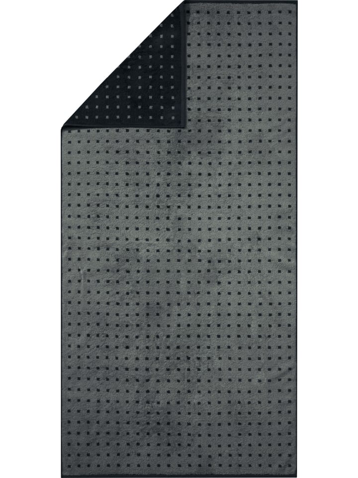 Jacquard Strandtuch in dunkelgrau