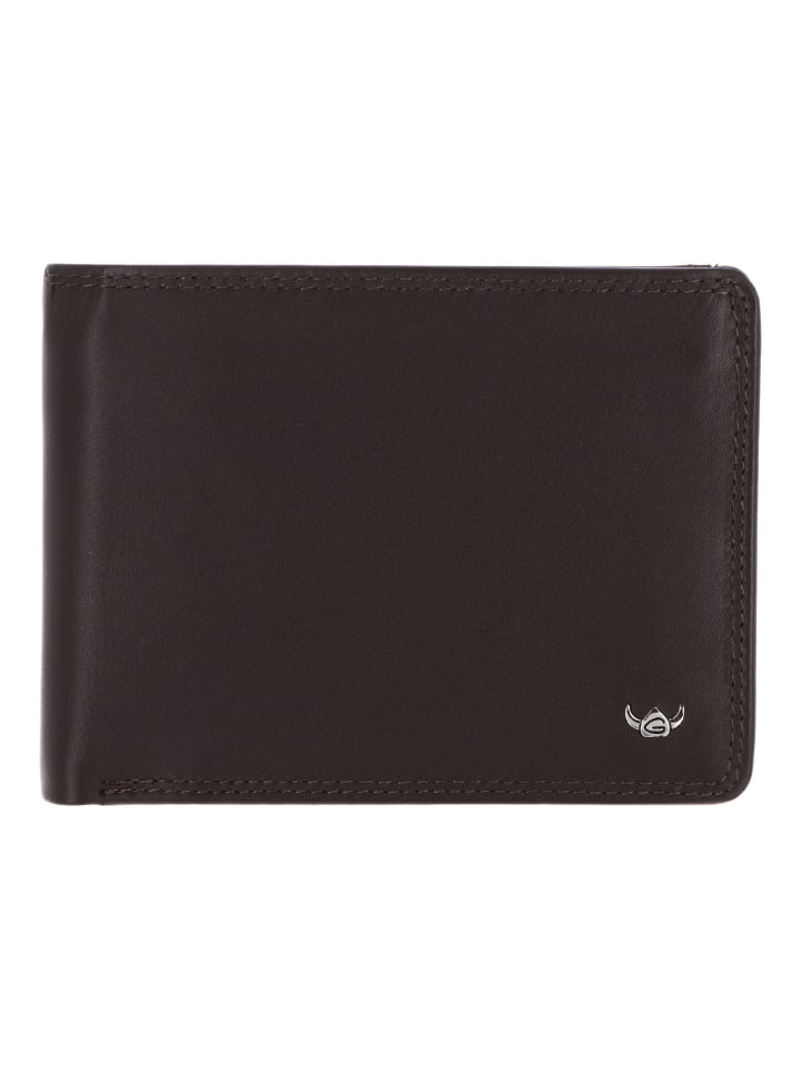 Polo Geldbörse RFID Schutz Leder 12 cm dunkelbraun