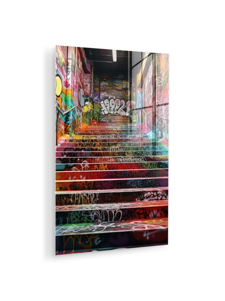 Acrylglasbild Bunte Treppe