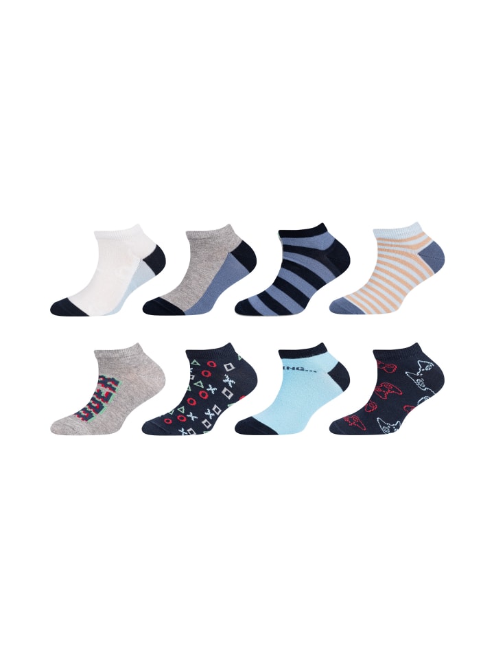 Sneakersocken motiv 8er Pack captain's blue