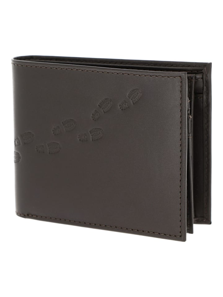 Leather Geldbörse RFID Schutz Leder 12 cm braun-footsteps 2.0