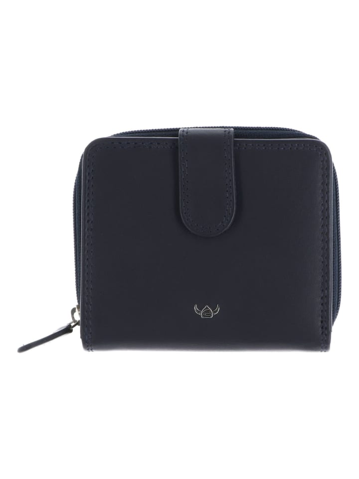 Polo Geldbörse RFID Schutz Leder 10.5 cm marineblau