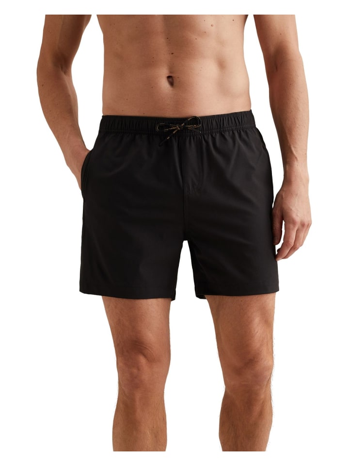 Short AIRFRAME SWIMSHORTS SMALL LOGO PRINT regular/straight in Schwarz