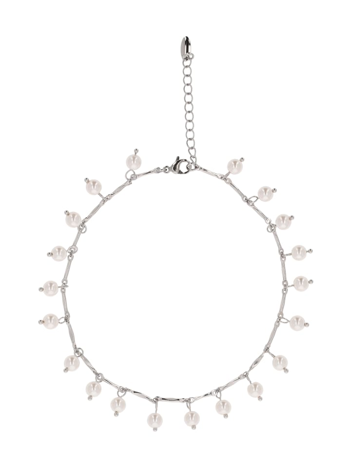 Women Anklet in Silver White