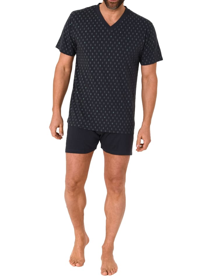 Schlafanzug kurzarm Pyjama Shorty - 67286 in grau