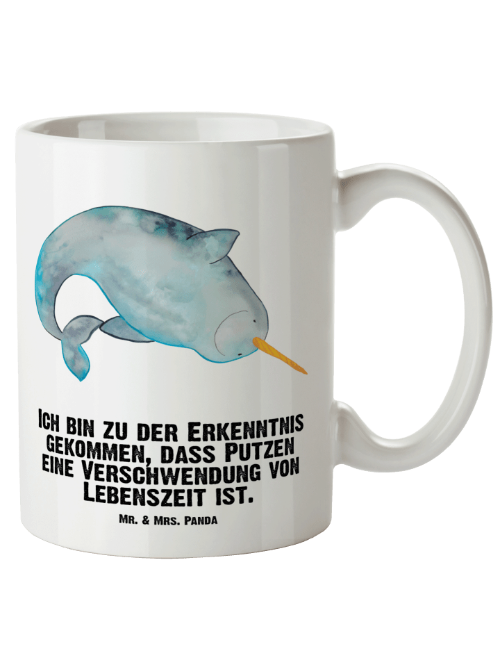 Tasse Narwal mit Spruch in Weiß