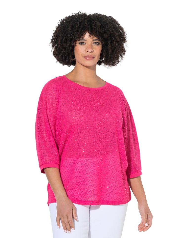 Pullover in hibiskuspink