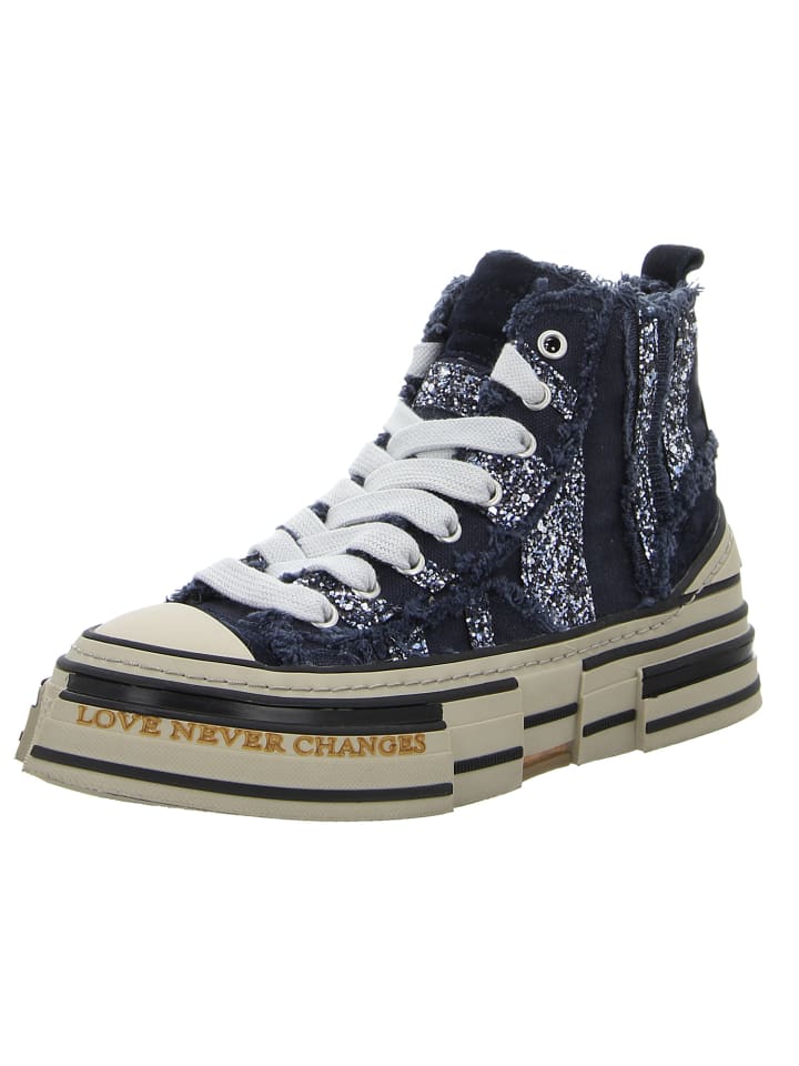 Sneaker High in blau