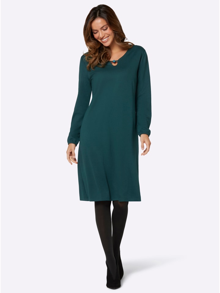Jersey-Kleid in petrol