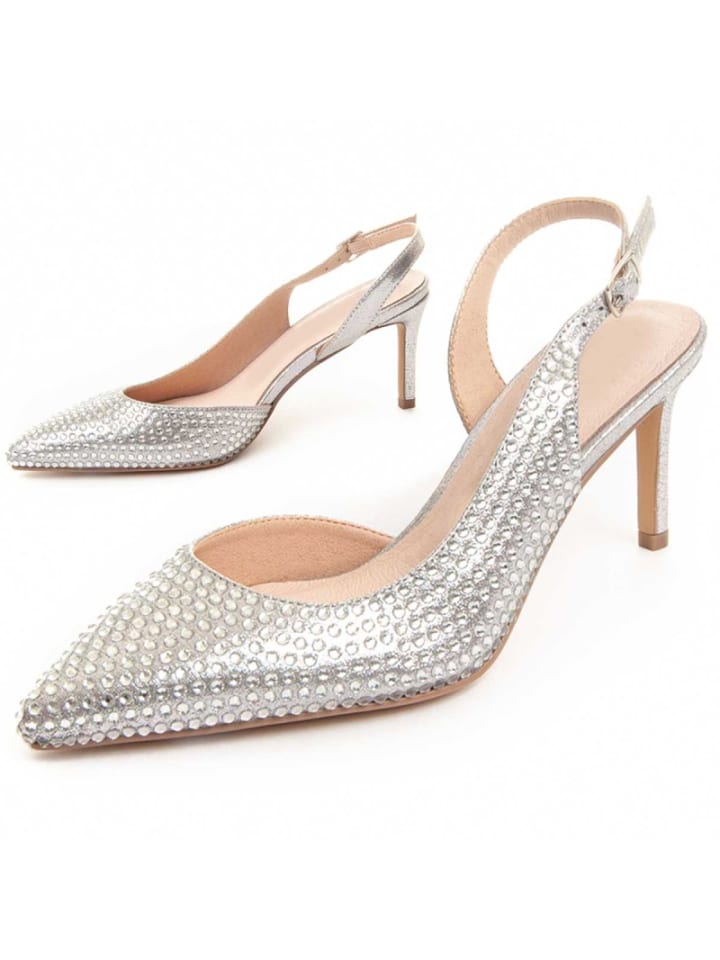 Pumps Heel Shoe Festshoe3 Silver in Silber