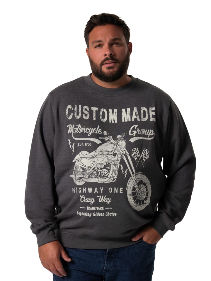 Sweatshirt in anthrazit melange