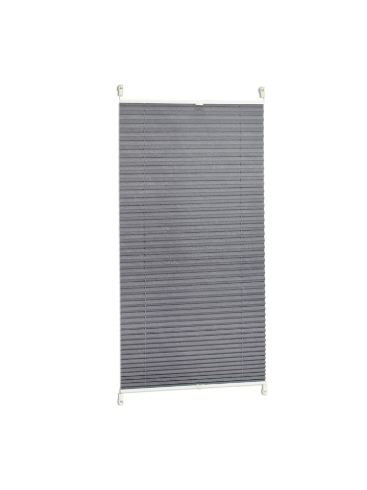 2 x Plissee in Grau - (L)130 x (B)60 cm