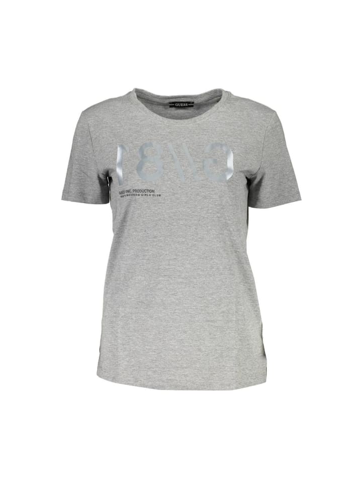 Grau Baumwolle Damen T-Shirt