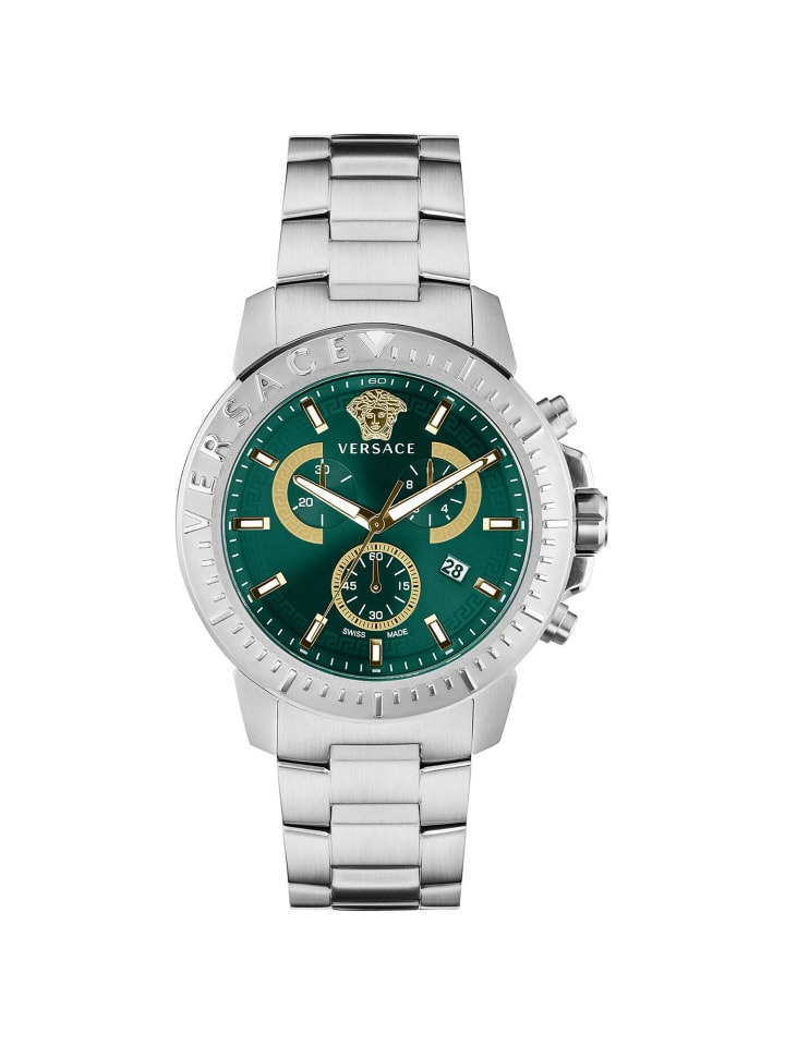 Versce Herren Armbanduhr NEW CHRONO Chronograph 45 mm VE2E00821 in silber