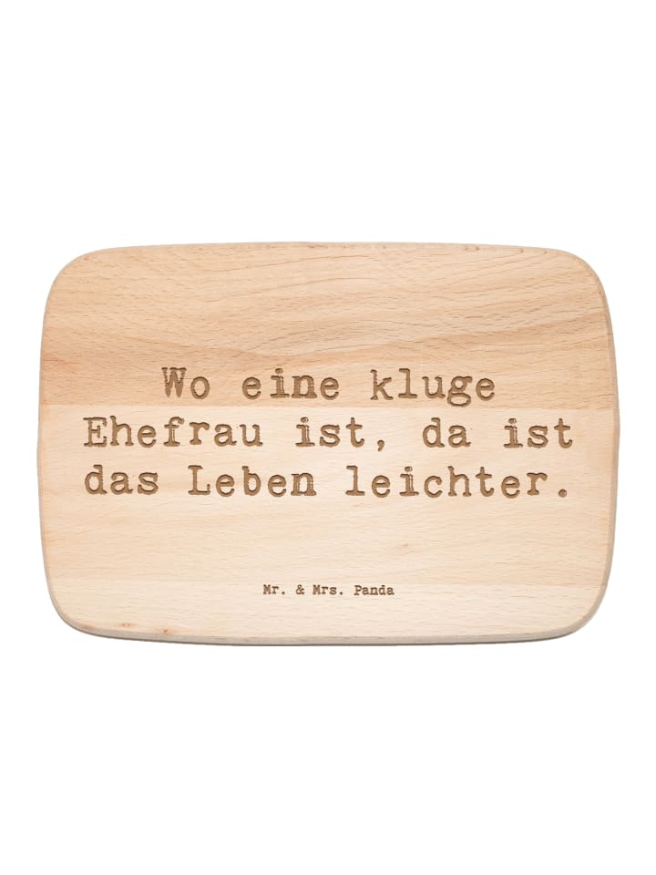 Schneidebrett Spruch Kluge Ehefrau mit Spruch in Transparent