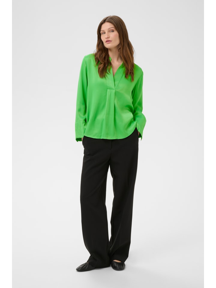 Kurzarm-Bluse SLNadeya Gerade Passform in Vibrant Green