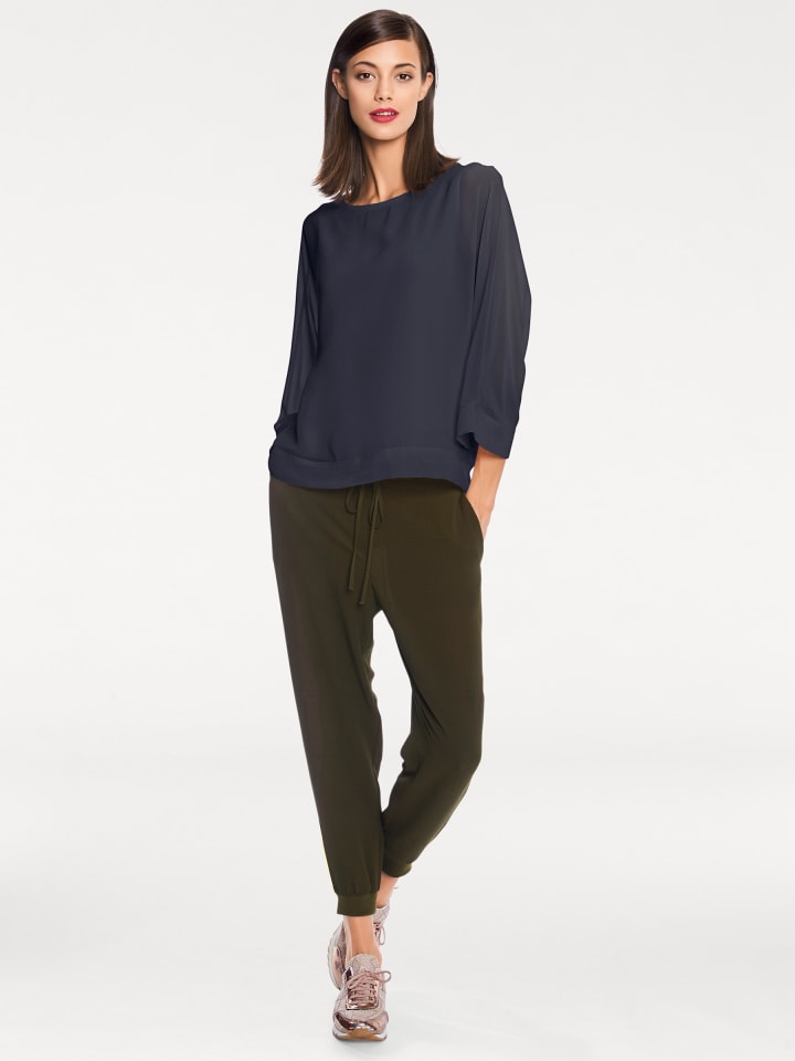 Blusenshirt in marine
