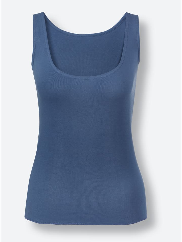 Achseltop in jeansblau