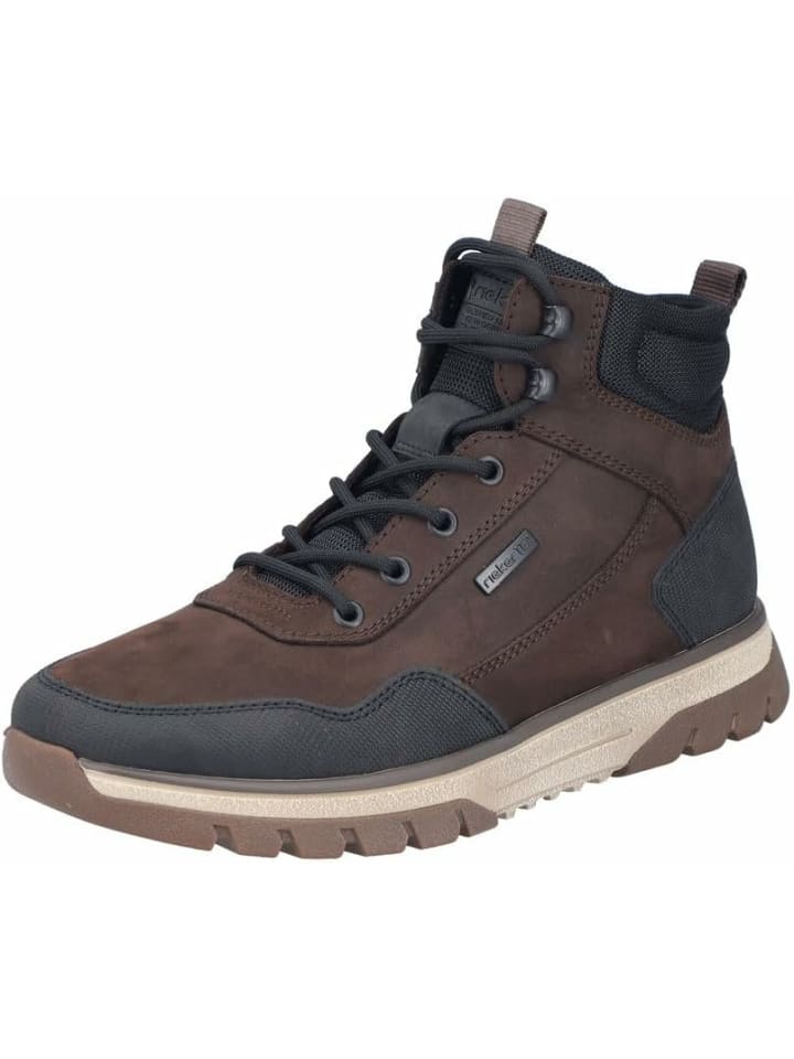 Schnür-Stiefeletten in braun