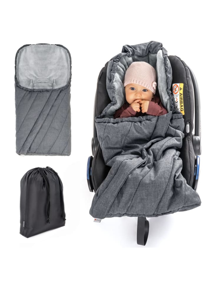 Winter-Fußsack Babyschale 3M PRO in grau
