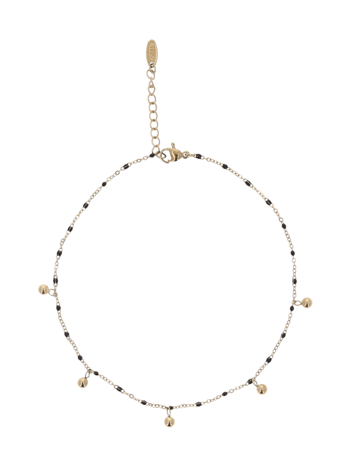 Women Beaded Bracelet in Gold Black
