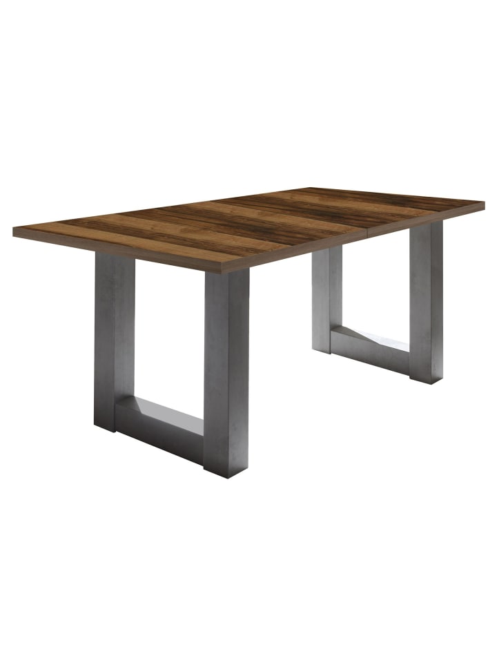 ESSTISCH ausziehbar Eila 3 160 x 90 x 75 Esszimmertisch Graphit/Plankeneiche