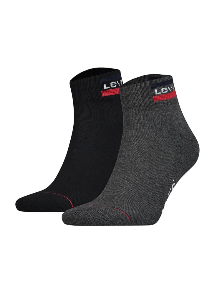 Socken 2er Pack in Schwarz/Grau