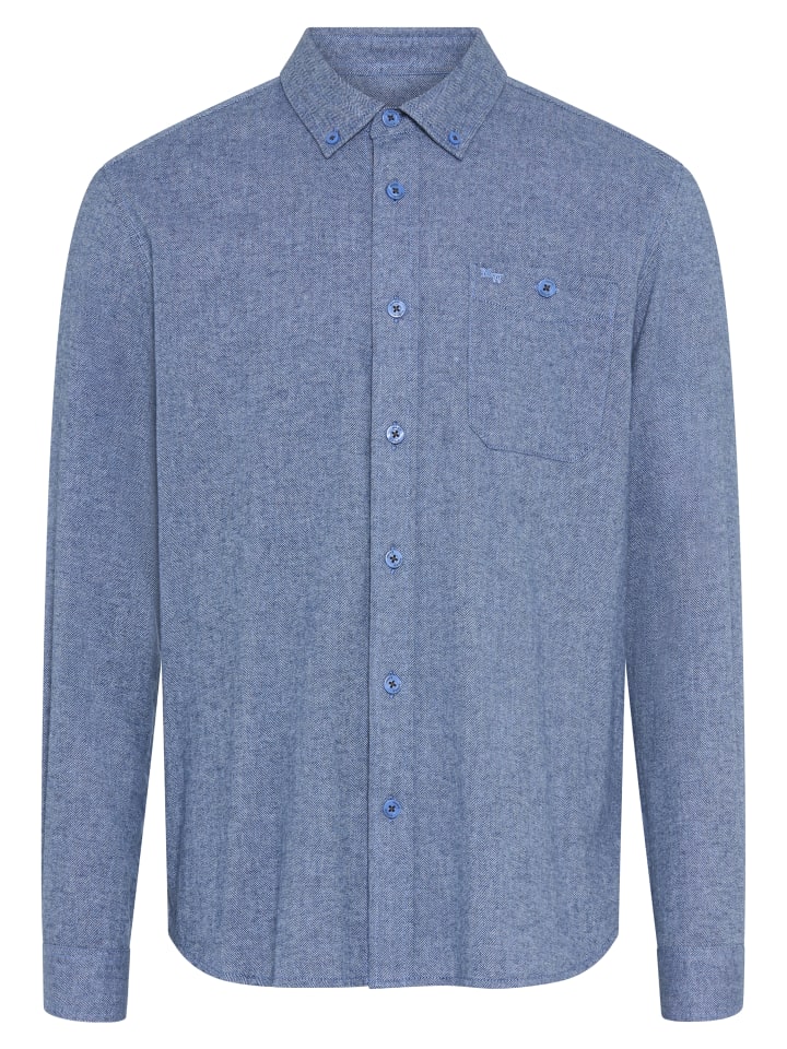 Langarmhemd in blau