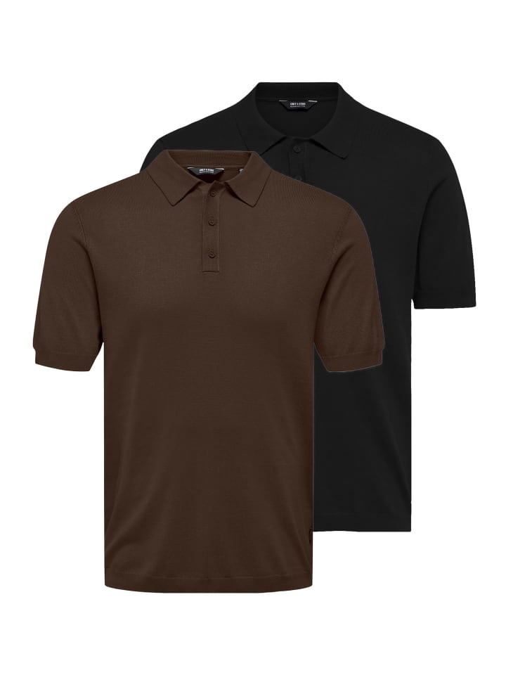 Poloshirt Wyler in Schwarz / braun