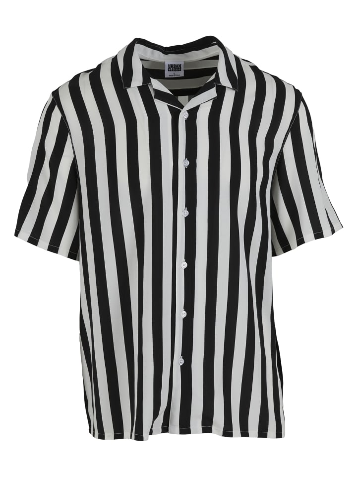Short Sleeve Shirt in black/offwhite