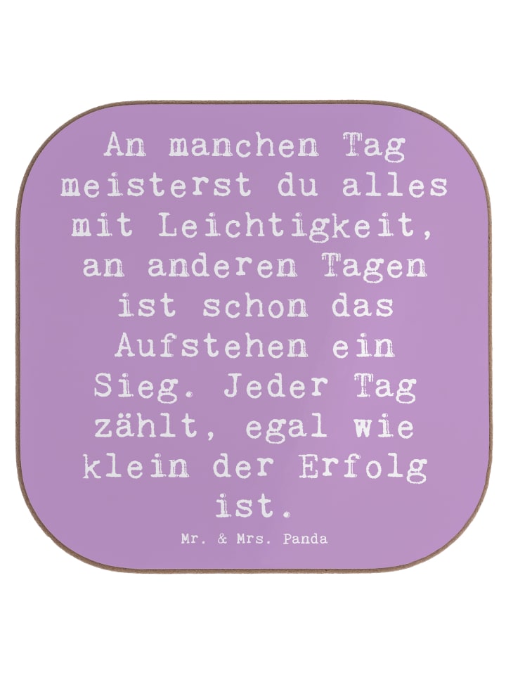 Untersetzer Spruch Leichtigkeit im Alltag mit S... in Lavendeltraum