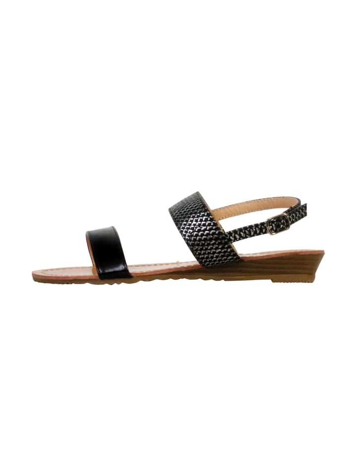 Ledersandalen Schwarz