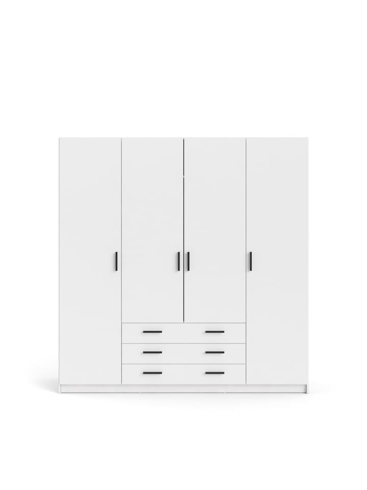 Kleiderschrank Spell B183 Weiß 196 x 50 cm