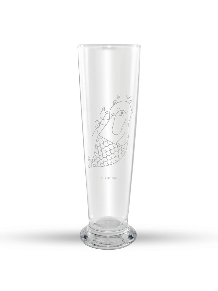 Weißbierglas Wassermann Astrologie ohne Spruch in Transparent