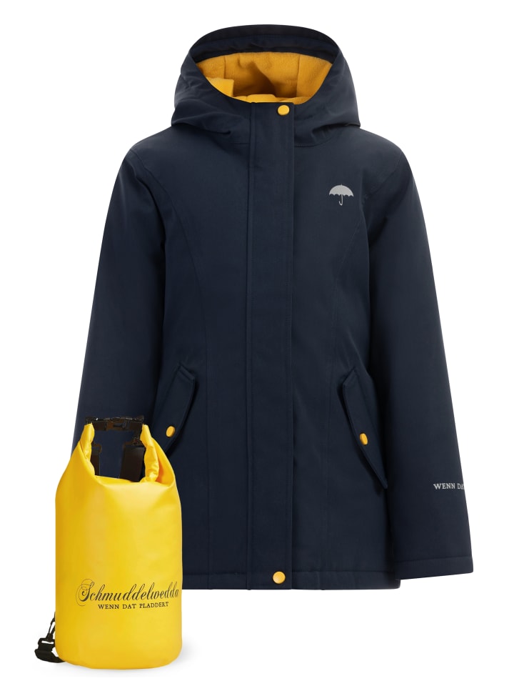 Mädels Anorak + Tagesrucksack - Set in Marine
