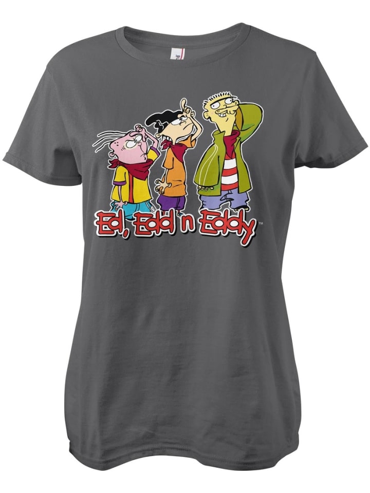 Shirt "Ed, Edd n Eddy Girly Tee" in Grau