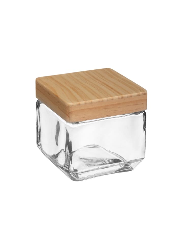 Glas-Lebensmittelbehälter, 850 ml in Transparent, 11 x 11 x 11 cm