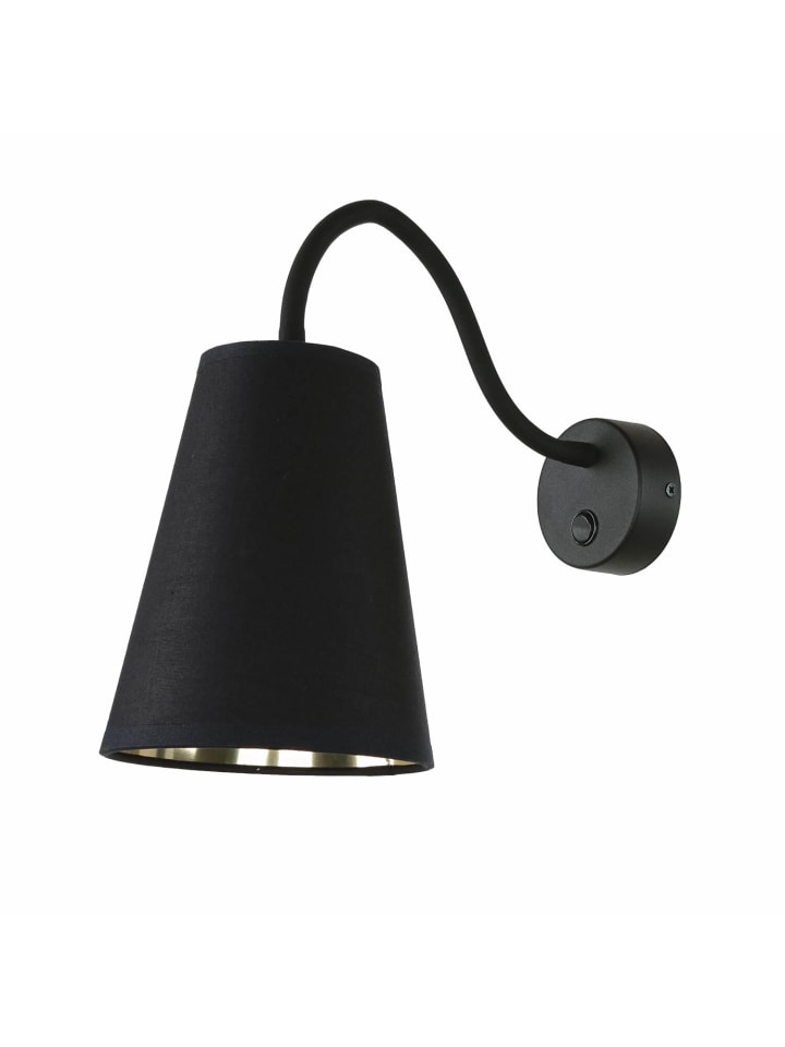 Wandlampe (B)14 x (H)40 cm in Schwarz Gold