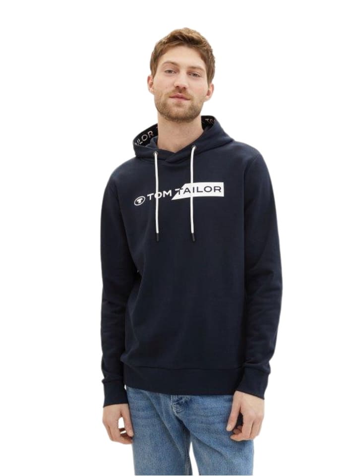 Sweatshirt PRINTED HOODIE in Blau