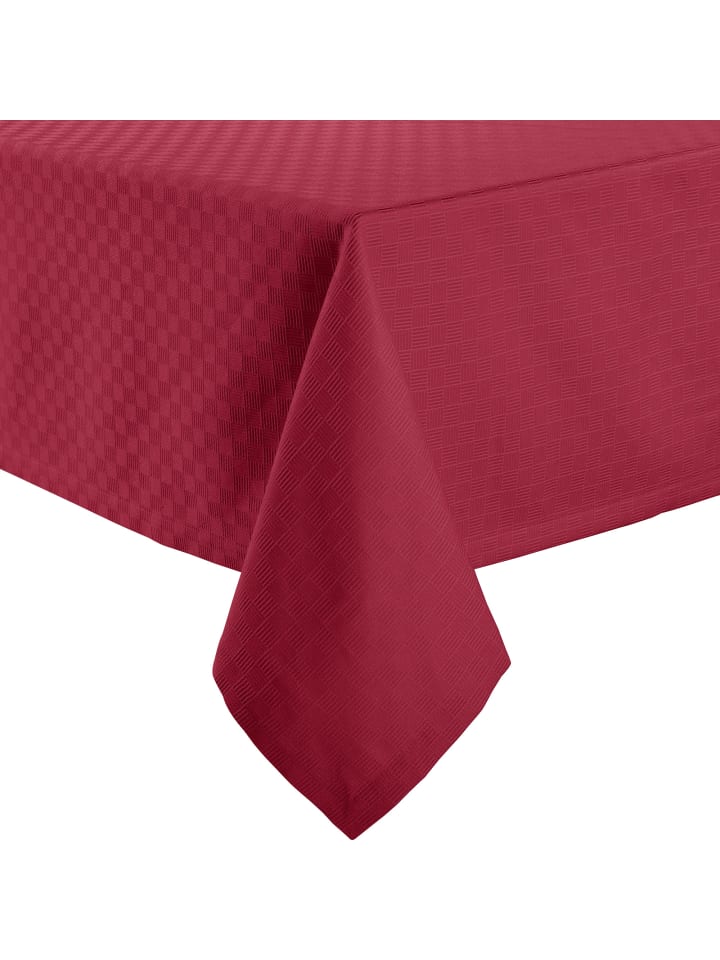 Jacquard, Baumwollmischung Tischdecke Paderborn in rubin