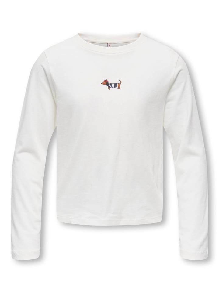 Langarmshirt KOGREX L/S PRINT TOP JRS in cloud dancer dog