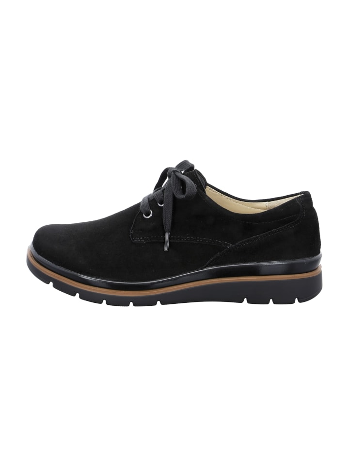 Komfort Schnürschuhe in Schwarz